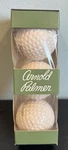 Vtg Arnold Palmer 3 Golf Balls Pack Sleeve White Company Course Nos. Fixed Price $14.95.
