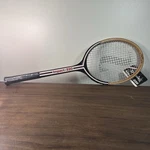Spalding Impact 220 Wooden Racquet New Nos Natural Hide Grip Overlay. Fixed Price $57.20.