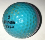 Ping Eye 2 Lavender Purple & Teal Aqua Two Tone Used Golf Ball P-1. Fixed Price $15.00.