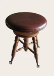 Antique Chas Parker Co Adjustable Wood Piano Stool Iron Claw Feet Victorian Era. Fixed Price $169.99.
